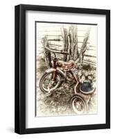 Red Tricycle-Mindy Sommers-Framed Premium Giclee Print