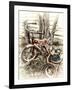 Red Tricycle-Mindy Sommers-Framed Giclee Print