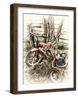 Red Tricycle-Mindy Sommers-Framed Giclee Print