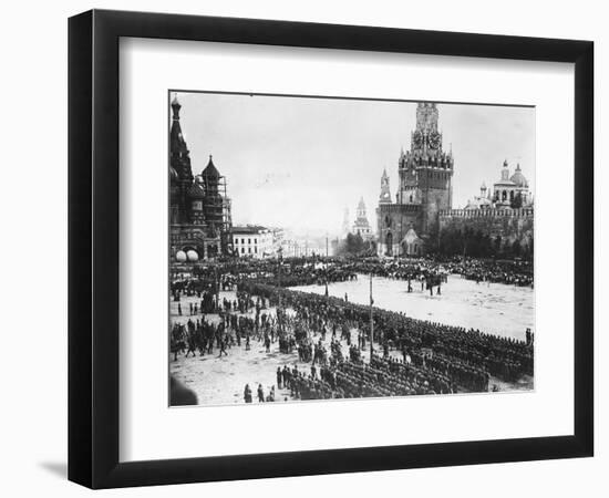 Red Troops Outside the Kremlin-null-Framed Photographic Print