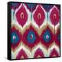 Red Tropical Ikat II-Patricia Pinto-Framed Stretched Canvas