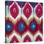 Red Tropical Ikat II-Patricia Pinto-Stretched Canvas