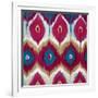 Red Tropical Ikat II-Patricia Pinto-Framed Art Print