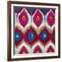 Red Tropical Ikat II-Patricia Pinto-Framed Art Print