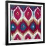 Red Tropical Ikat II-Patricia Pinto-Framed Art Print