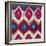 Red Tropical Ikat II-Patricia Pinto-Framed Art Print