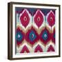 Red Tropical Ikat II-Patricia Pinto-Framed Art Print