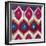 Red Tropical Ikat II-Patricia Pinto-Framed Art Print