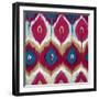 Red Tropical Ikat II-Patricia Pinto-Framed Art Print