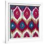 Red Tropical Ikat II-Patricia Pinto-Framed Art Print