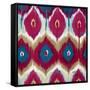 Red Tropical Ikat II-Patricia Pinto-Framed Stretched Canvas