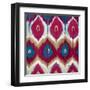 Red Tropical Ikat II-Patricia Pinto-Framed Art Print