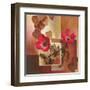 Red Tulip Collage-TC Chiu-Framed Art Print