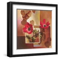 Red Tulip Collage-TC Chiu-Framed Art Print