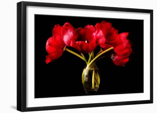 Red Tulips in a Glass Vase-Christine Zalewski-Framed Art Print