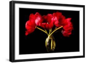 Red Tulips in a Glass Vase-Christine Zalewski-Framed Art Print