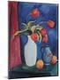 Red Tulips in White Vase, 1912-August Macke-Mounted Giclee Print