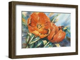 Red Tulips-Hanneke Floor-Framed Art Print