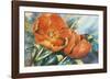 Red Tulips-Hanneke Floor-Framed Art Print