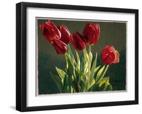 Red Tulips-Helen J. Vaughn-Framed Giclee Print