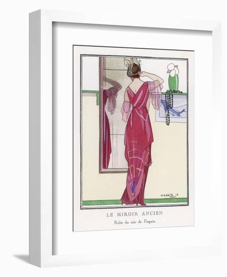 Red Tunic Dress by Paquin-Maggie-Framed Art Print