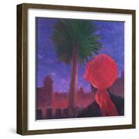 Red Turban, Dusk, Jodhpur, 2012-Lincoln Seligman-Framed Giclee Print