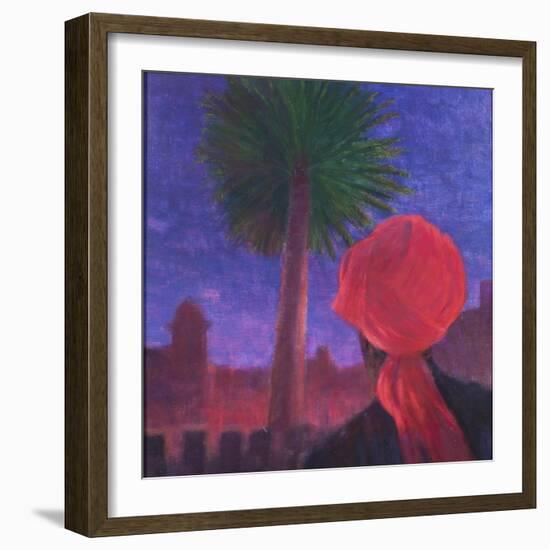 Red Turban, Dusk, Jodhpur, 2012-Lincoln Seligman-Framed Giclee Print