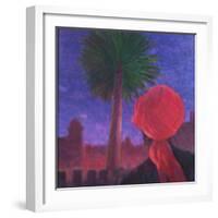 Red Turban, Dusk, Jodhpur, 2012-Lincoln Seligman-Framed Giclee Print