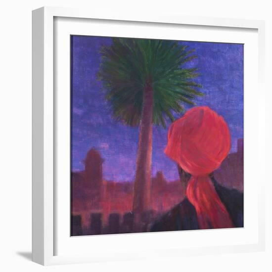 Red Turban, Dusk, Jodhpur, 2012-Lincoln Seligman-Framed Giclee Print