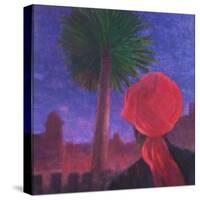 Red Turban, Dusk, Jodhpur, 2012-Lincoln Seligman-Stretched Canvas