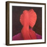 Red Turban in Shadow-Lincoln Seligman-Framed Giclee Print