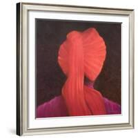 Red Turban in Shadow-Lincoln Seligman-Framed Giclee Print