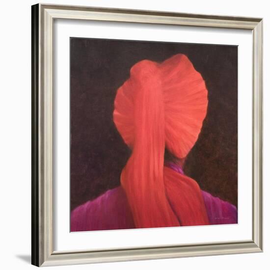 Red Turban in Shadow-Lincoln Seligman-Framed Giclee Print