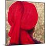 Red Turban on Gold Leaf, 2014-Lincoln Seligman-Mounted Giclee Print