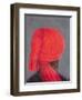 Red Turban on Grey, 2014-Lincoln Seligman-Framed Giclee Print