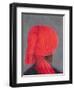 Red Turban on Grey, 2014-Lincoln Seligman-Framed Giclee Print