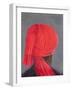 Red Turban on Grey, 2014-Lincoln Seligman-Framed Giclee Print