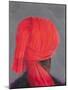 Red Turban on Grey, 2014-Lincoln Seligman-Mounted Giclee Print