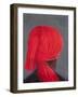 Red Turban on Grey, 2014-Lincoln Seligman-Framed Giclee Print