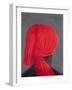 Red Turban on Grey, 2014-Lincoln Seligman-Framed Giclee Print