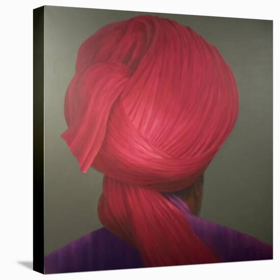 Red Turban, Purple Coat-Lincoln Seligman-Stretched Canvas