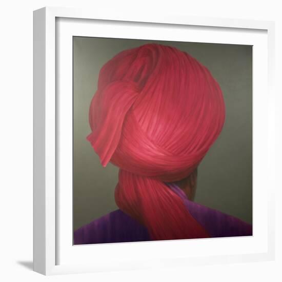 Red Turban, Purple Coat-Lincoln Seligman-Framed Giclee Print