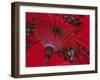 Red Umbrella, Chiang Mai, Northern Thailand-Gavin Hellier-Framed Photographic Print