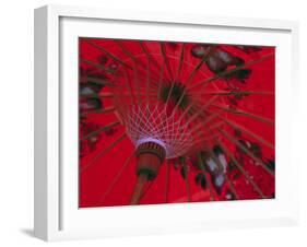 Red Umbrella, Chiang Mai, Northern Thailand-Gavin Hellier-Framed Photographic Print