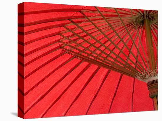 Red Umbrella, Chiang Mai, Thailand, Southeast Asia-Porteous Rod-Stretched Canvas