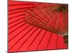 Red Umbrella, Chiang Mai, Thailand, Southeast Asia-Porteous Rod-Mounted Photographic Print