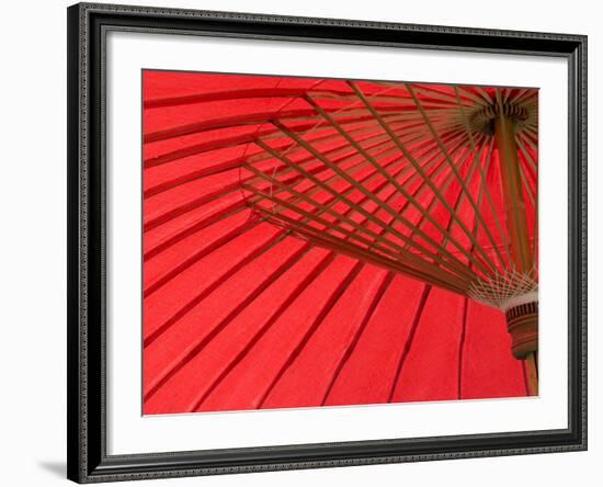 Red Umbrella, Chiang Mai, Thailand, Southeast Asia-Porteous Rod-Framed Photographic Print