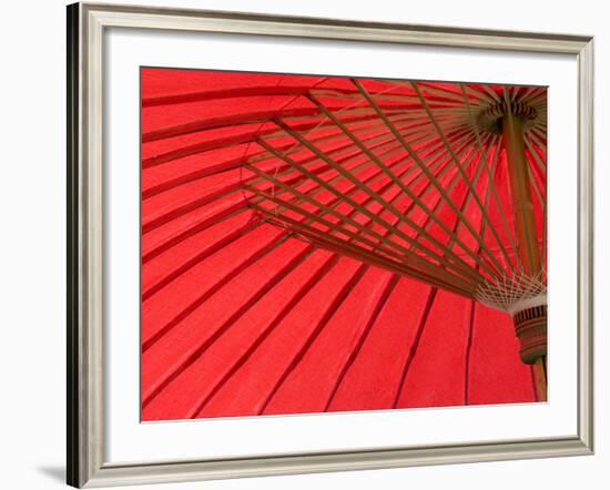 Red Umbrella, Chiang Mai, Thailand, Southeast Asia-Porteous Rod-Framed Photographic Print