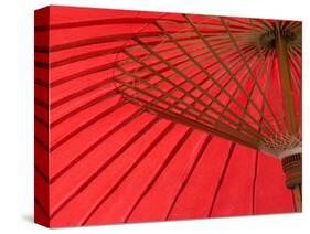 Red Umbrella, Chiang Mai, Thailand, Southeast Asia-Porteous Rod-Stretched Canvas