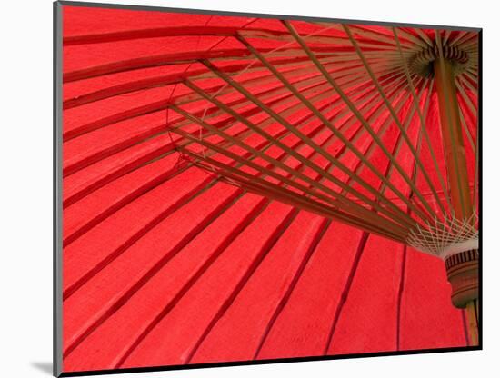 Red Umbrella, Chiang Mai, Thailand, Southeast Asia-Porteous Rod-Mounted Photographic Print